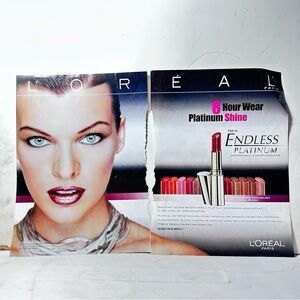 Vintage Milla Jovovich L’Oreal Endless Platinum Lipstick Ad Y2K 00s